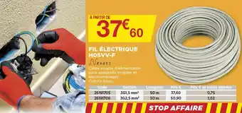 Bricomarché Fil électrique HO5VV-F offre