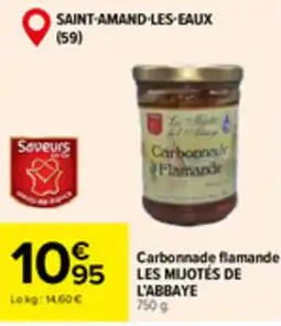 Carrefour Market LES MIJOTÉS DE L'ABBAYE Carbonnade flamande offre