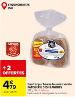 Carrefour Market Pâtisserie des Flandres Gaufres pur beurre fourrées vanille offre