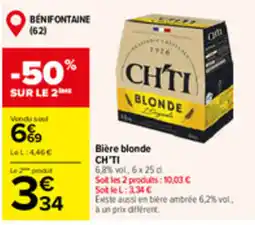 Carrefour Market CH'TI Bière blonde offre