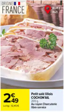 Carrefour Market COCHON'AIL Petit salé lillois offre