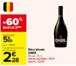 Carrefour Market OMER Bière blonde offre