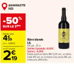 Carrefour Market LIL Bière blonde offre