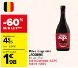 Carrefour Market JACOBINS Bière rouge max offre