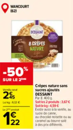 Carrefour Market DESSAINT Crêpes nature offre