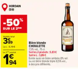 Carrefour Market CHOULETTE Bière blonde offre