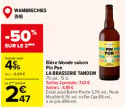 Carrefour Market Pin Pon Bière blonde saison offre