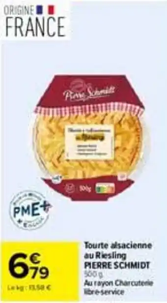 PIERRE SCHMIDT Tourte alsacienne au Riesling