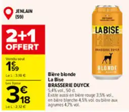 Carrefour Market LA BISE Bière blonde offre