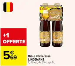 Carrefour Market LINDEMANS Bière Pêcheresse offre
