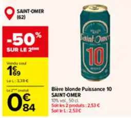 Carrefour Market Saint-Omer Bière blonde Puissance 10 offre