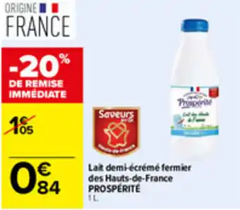PROSPÉRITÉ Lait demi-écrémé fermier