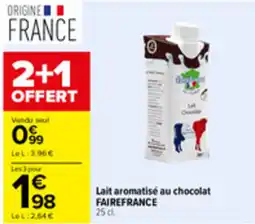 Carrefour Market FAIREFRANCE Lait aromatisé au chocolat offre