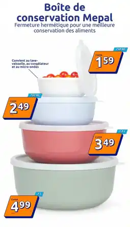 Action Boîte de conservation offre