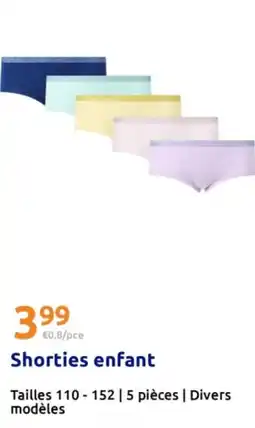 Action Shorties enfant offre