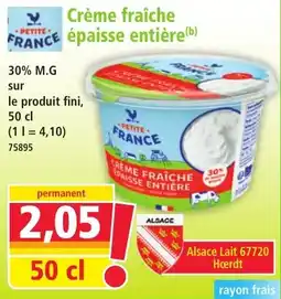 Norma PETITE FRANCE Crème fraîche épaisse entière offre
