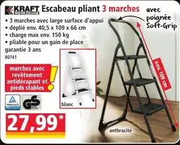 Norma KRAFT Escabeau pliant 3 marches offre