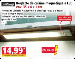 Norma MAXIMUS Réglette de cuisine magnétique à LED offre