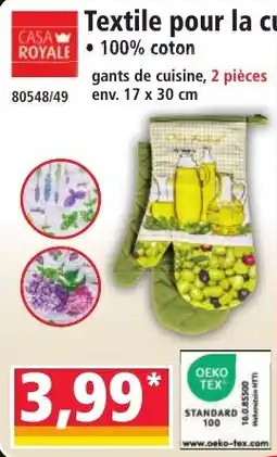 Norma CASA ROYALE Textile pour la cuisine offre