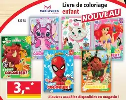 Norma MAXILIVRES Livre de coloriage enfant offre