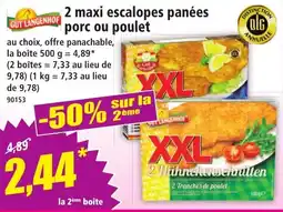 Norma GUT LANGENHOF 2 maxi escalopes panées offre