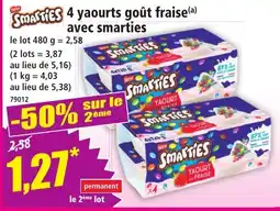 Norma Smarties yaourts goûts fraise offre