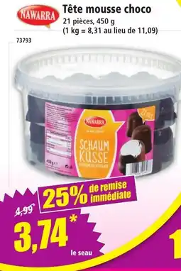 Norma NAWARRA Tête mousse choco offre