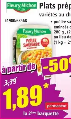 Norma Fleury Michon Poêlée Savoyarde offre
