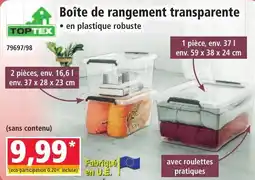 Norma Toptex boîte de rangement transparente offre