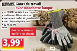 Norma KRAFT Gants de travail avec manchette longue offre