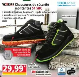 Norma WORK EDGE Chaussures de sécurité montantes S1 SRC offre