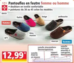 Norma SPA Pantoufles en feutre offre