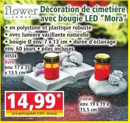 Norma flower POWER Décoration de cimetière avec bougie LED "Mora" offre