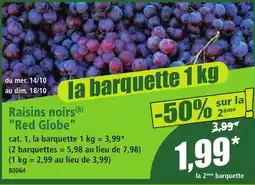 Norma Red Globe Raisins noirs offre