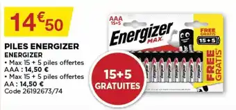 Piles energizer
