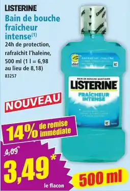 Norma Listerine Bain de bouche fraîcheur intense offre