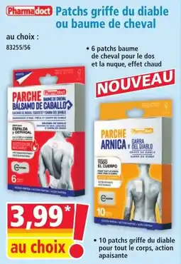 Norma Pharmadoct Patches griffe du diable ou baume de cheval offre