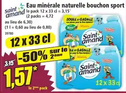 Norma Saint amand Eau minérale naturelle bouchon sport offre