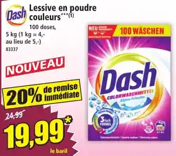 Norma Dash Lessive en poudre couleurs offre