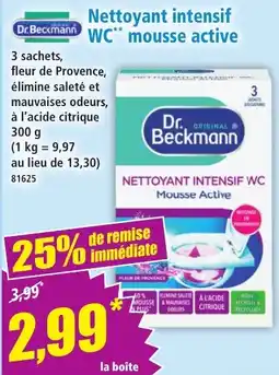 Norma Dr. Beckmann Nettoyant intensif WC mousse active offre
