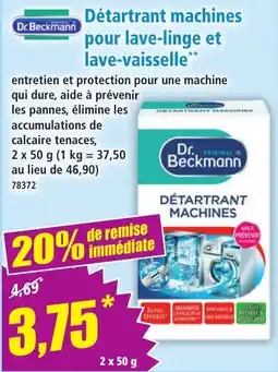 Norma Dr.Beckmann Détartrant machines offre