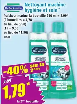 Norma Dr Beckmann Nettoyant machine hygiène et soin offre