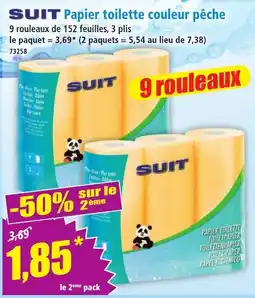 Norma SUIT Papier toilette couleur pêche offre