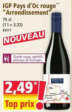 Norma IGP Pays d'Oc rouge "Arrondissement" offre