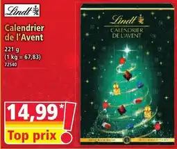 Norma Lindt Calendrier de l'Avent offre