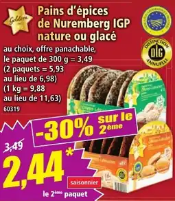 Norma Pains d'épices de Nuremberg IGP offre