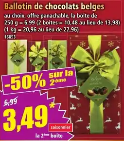 Norma Ballotin de chocolats belges offre