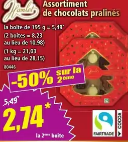 Norma Hamlet Assortiment de chocolats pralinés offre