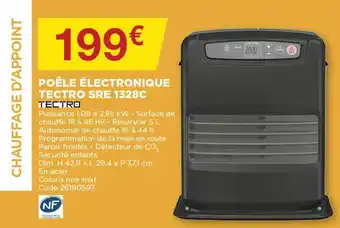 Bricomarché Poêle électronique tectro SRE 1328C offre