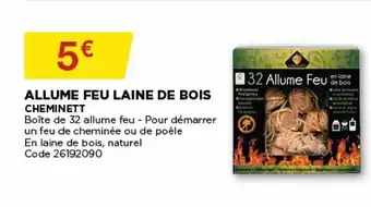 Bricomarché Allume feu laine de bois offre